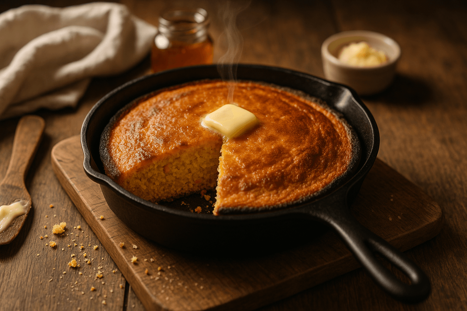Best Cast Iron Skillet Cornbread Recipe - Crispy Edges and Tender Crumb
